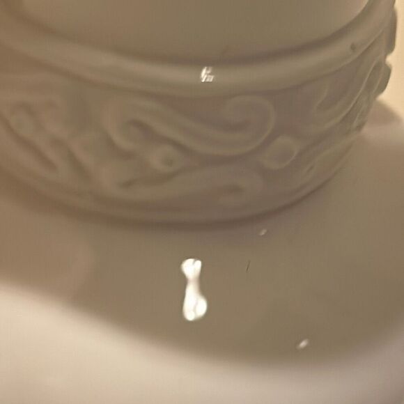 New in box Katy Briscoe Home Bone China White Bisque Small Pitcher 5” Giftable - Picture 5 of 13